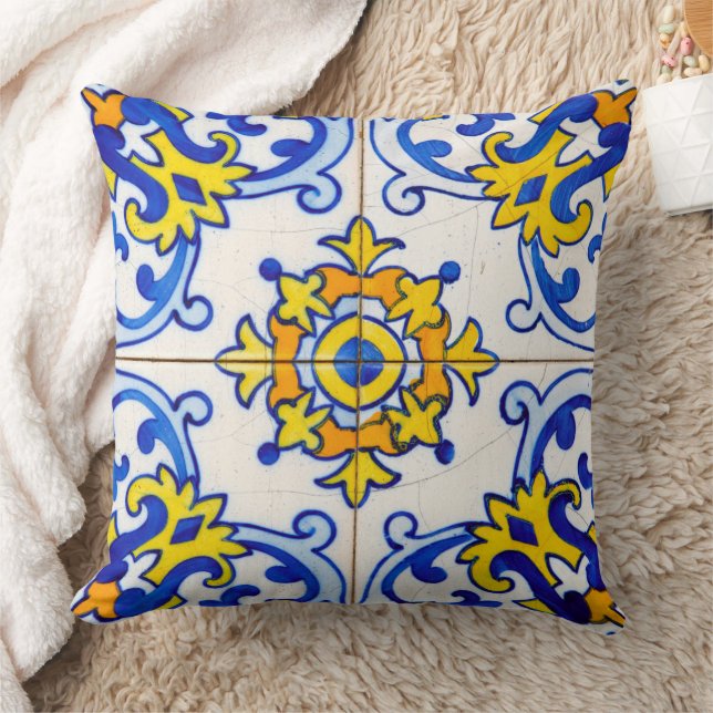 Almofada Azulejo Azulejo português tradicional (Cobertor)