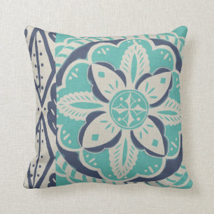 Almofada Azulejo Batik Azul IV