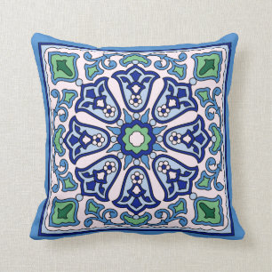 Almofada azulejo da ilha catalã Vintage da década de 1930