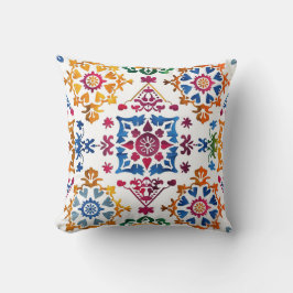 Almofada Azulejo de Estrela Colorida Mexicano