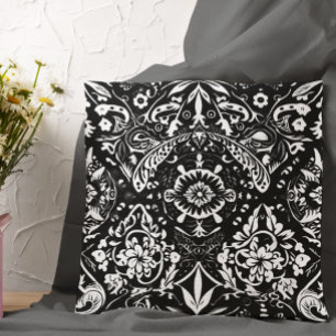 Almofada Azulejo de Potência Mexicana Talavera - Branco Pre