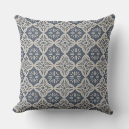Almofada Azulejo gráfico de Casablanca em padrão de jeans e