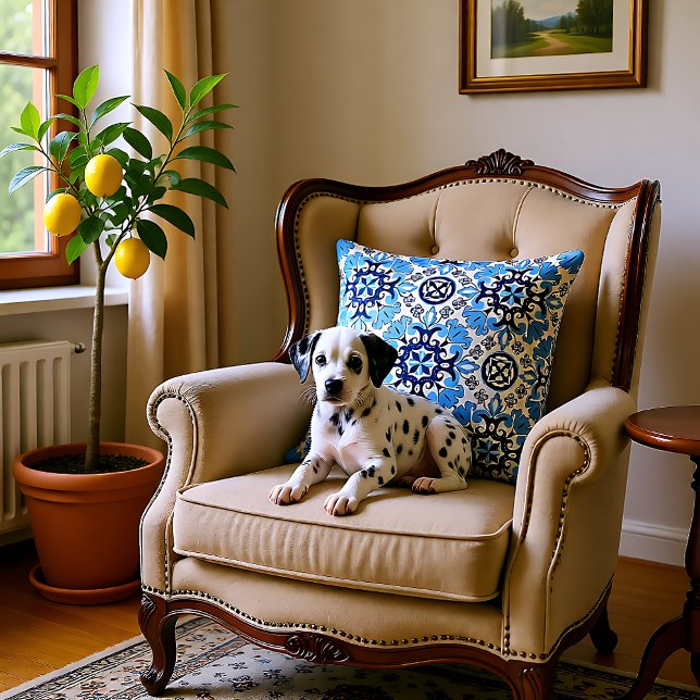 Almofada 💙 Azulejos azuis impressionantes (Stunning blue Azulejos Outdoor Pillow)