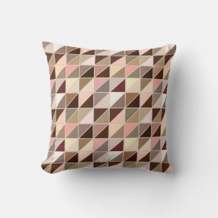 Almofada Azulejos de mosaico - taupe, coral, pontos mortos