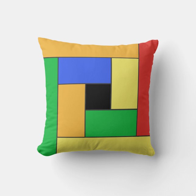 Almofada Azulejos geométricos Padrão ver10 Travesseiro deco (Frente)