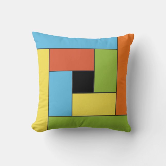 Almofada Azulejos geométricos Padrão ver8 Travesseiro decor (Frente)