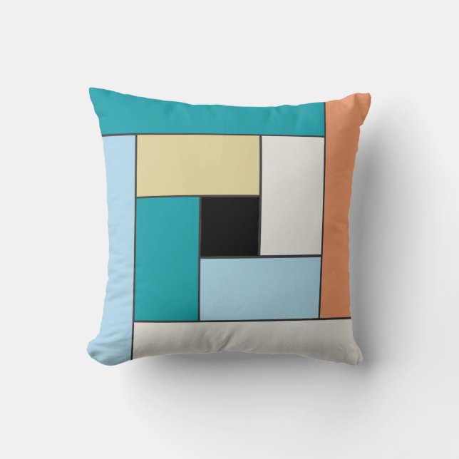 Almofada Azulejos geométricos Padrão ver9 Travesseiro decor (Frente)