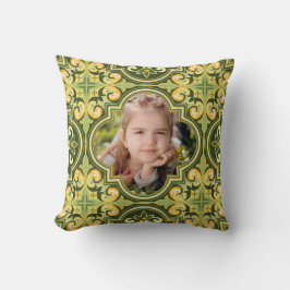 Almofada Azulejos lindos e amarelos, foto personalizada