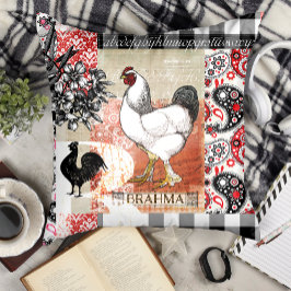 Almofada B is for Brahma Backyard Chicken