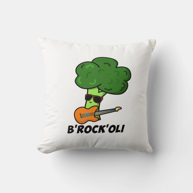 Almofada B-Rock-Oli Funny Rocker Broccoli Pun (Frente)