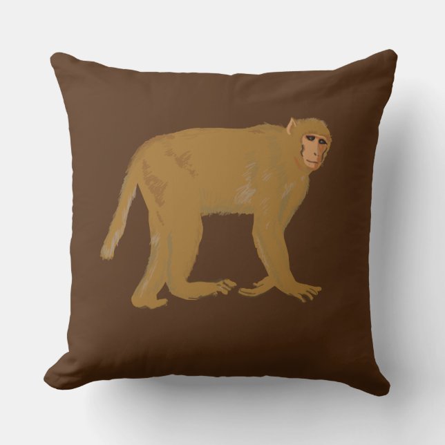 Almofada Baboon Monkey Art (Frente)