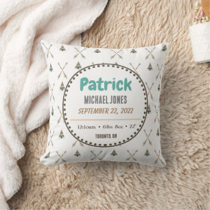 Almofada Baby Boy Aztec Setas Tribais Parto Personalizado