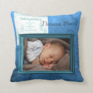 Almofada Baby Boy Birth Foto Keepsasak