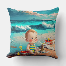 Almofada Baby Boy na Praia