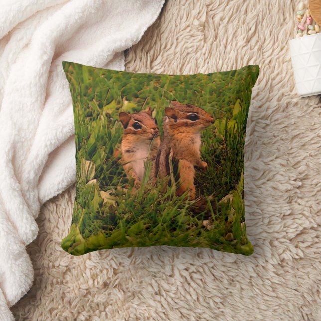 Almofada Baby Chipmunks Nature Art (Cobertor)