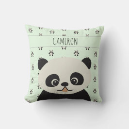 Almofada Baby Cute Panda bear Green Personalizado