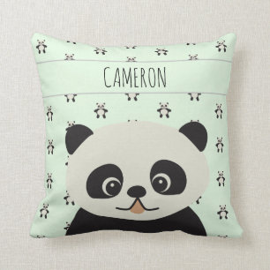 Almofada Baby Cute Panda bear Green Personalizado