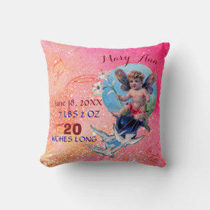 Almofada BABY FAIRY, DOVES EM PINK SPARKLES Baby Girl Stats