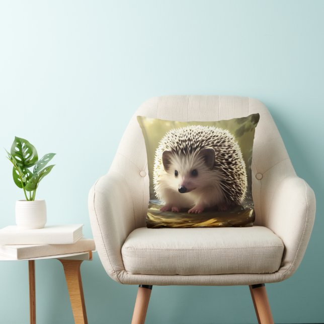 Almofada Baby Hedgehog Wildlife Retrato (Cadeira)