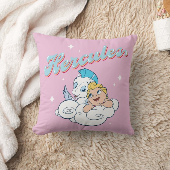 Almofada Baby Hercules and Pegasus on a Cloud Throw Pillow (Cobertor)