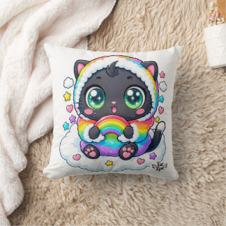 Almofada Baby Kat Lym Cute Rainbow Cat