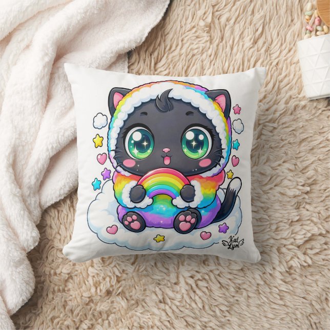 Almofada Baby Kat Lym Cute Rainbow Cat (Cobertor)