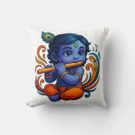 Almofada Baby Krishna com Flauta - Víbias da Paz | 3D vibra