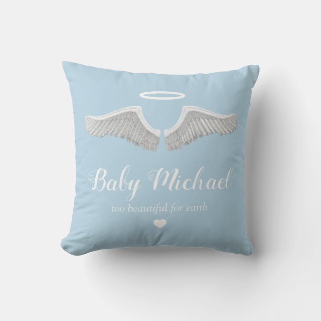 Almofada Baby Memorial | Angel Child Boy Blue (Frente)