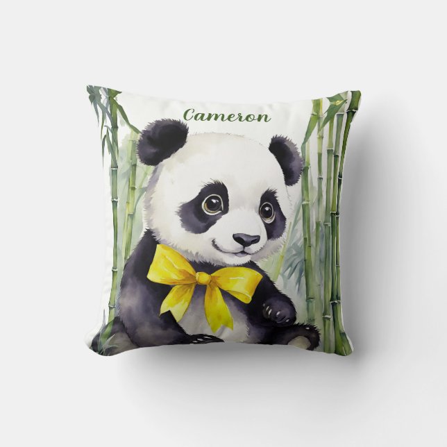 Almofada Baby Panda Bear Gênero Neutro Personalizado (Frente)