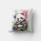 Almofada Retalhos dos desenhos animados do sorvete da panda
