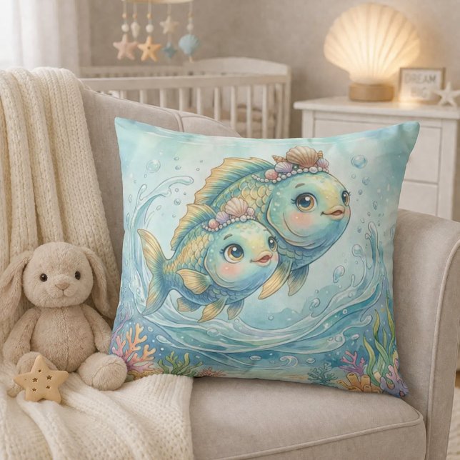 Almofada Baby Pisces Zodiac Nursery Kids (Criador carregado)