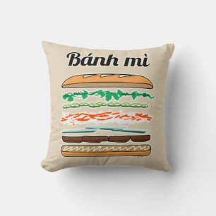 Almofada Baguette vietnamiano do pão francês do sanduíche