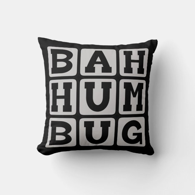 Almofada Bah Humbug, Sentimento Anti-Natal (Frente)