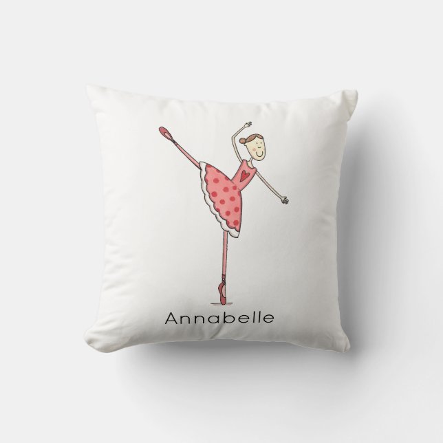 Almofada Bailarina Personalizada Dançarina de Ballet (Frente)