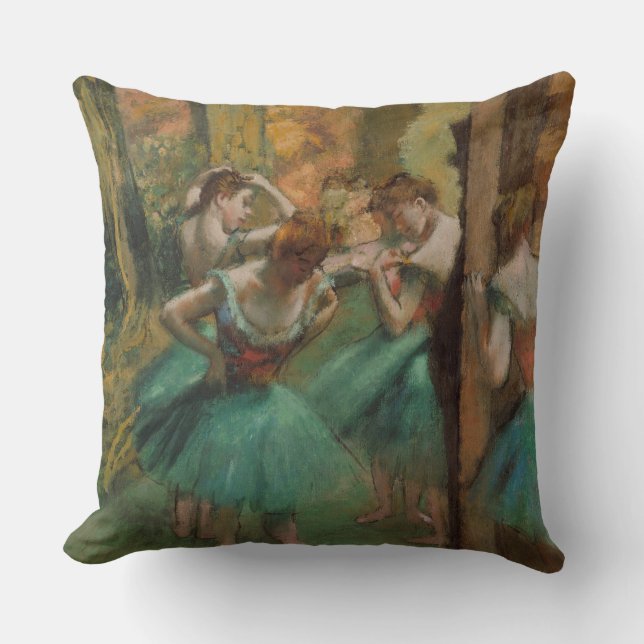 Almofada Bailarinas, Rosa e Verde Edgar Degas (Frente)