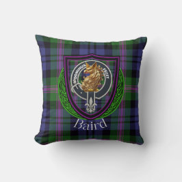 Almofada Baird Scottish Clan Tartan Crest