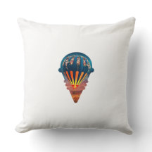 balão-avião entre os campos Travesseiro decorativo