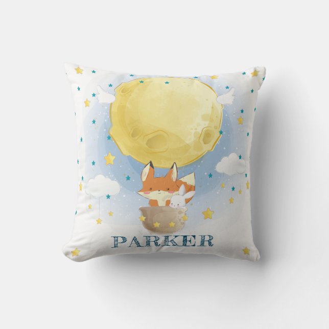 Almofada Balão de Ar Moon Personalizado por Aquarela (Frente)