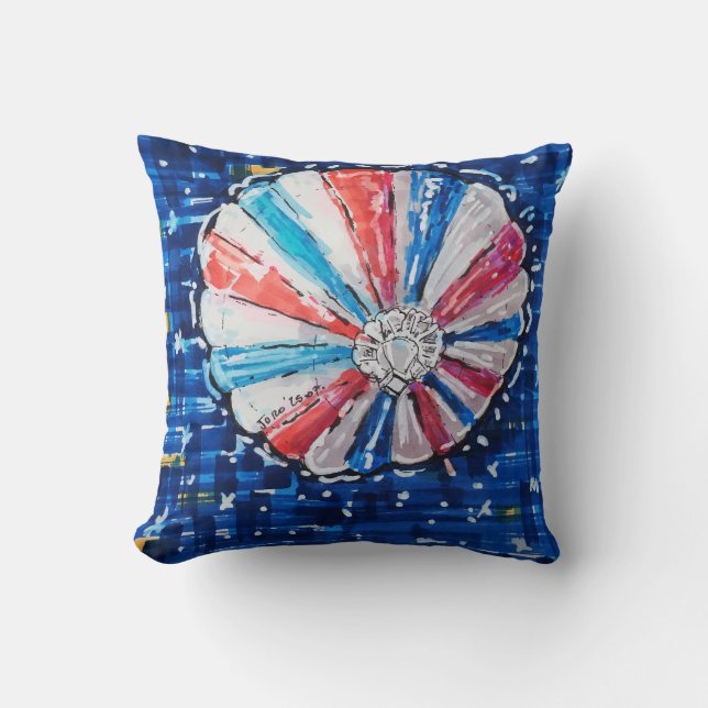 Almofada Balão de Ar Quente Céu Azul (Frente)