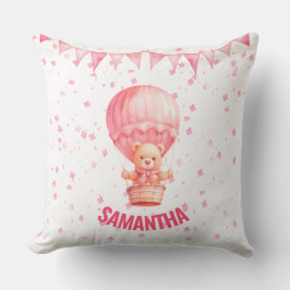Almofada Balão de Ar Urso de Pelúcia Rosa