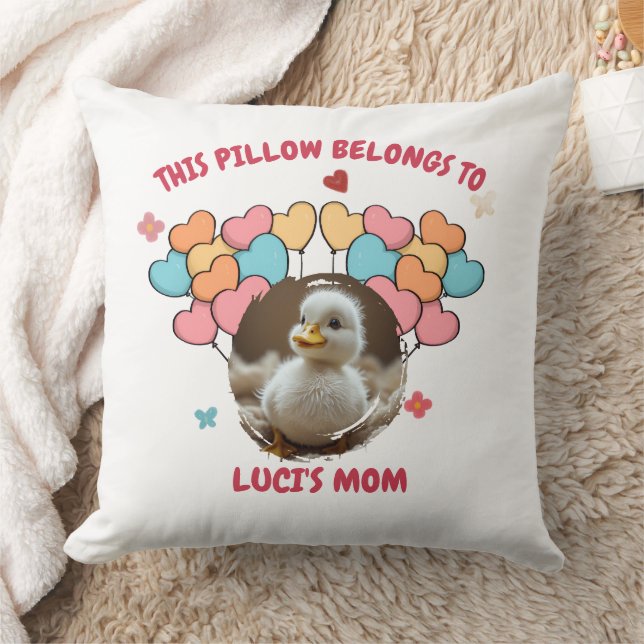 Almofada Balão de Coração Personalizado (Cobertor)