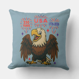 Almofada Bald Eagle com Fireworks - EUA 250 Anos 1776-2026