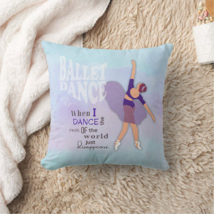 Almofada Balé Dance Travesseiro decorativo Quadrado Inspira