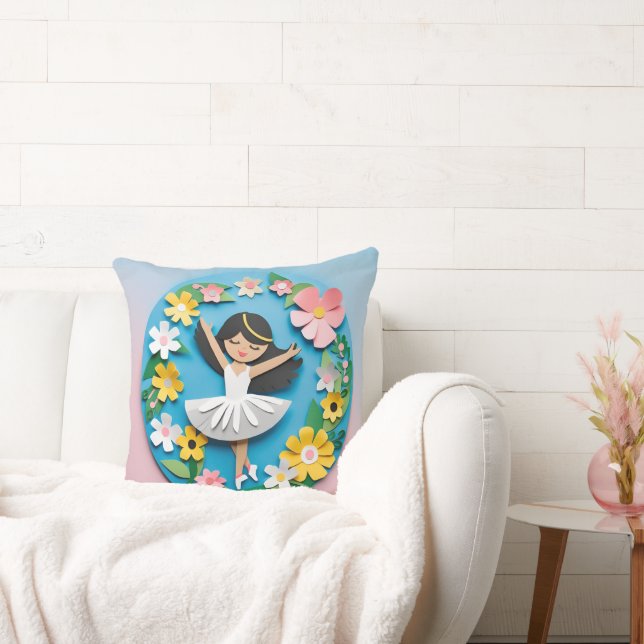 Almofada Balé Princesa IV Travesseiro quadrado (Sofá)