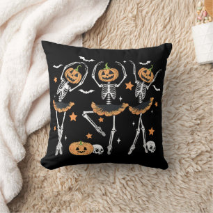 Almofada Balé Pumpkin Esqueleto Assustador Halloween