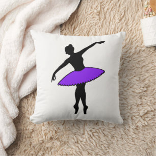 Almofada Balé Roxo Tutu Dancer Ballerina Dança Considerando