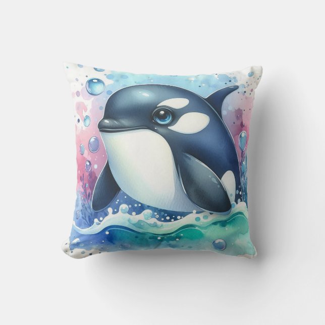 Almofada Baleia Aquarela (Frente)