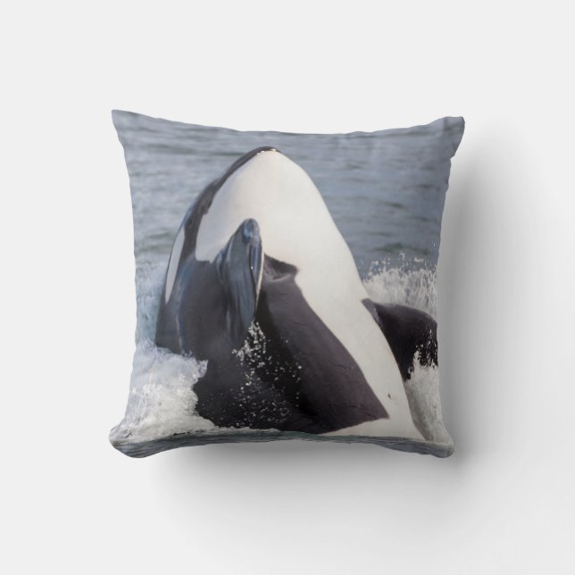 Almofada Baleia Orca saltando (Frente)