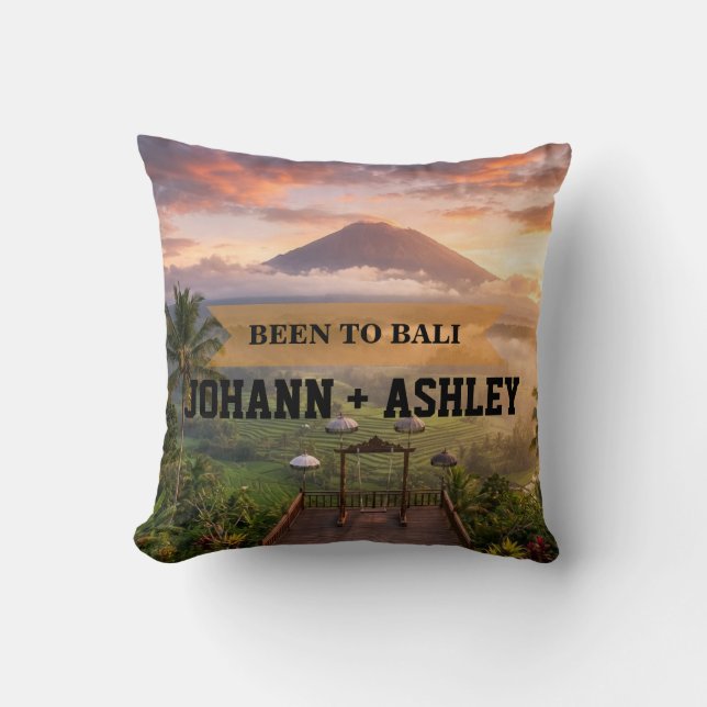Almofada Bali Indonesia Travel Souvenir Throw Pillow (Frente)