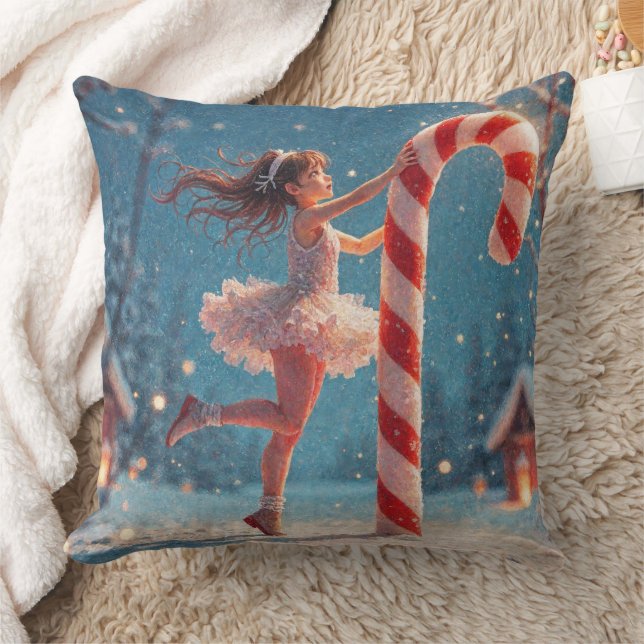 Almofada Ballerina Anime Girl & Candy Cane Christmas (Cobertor)